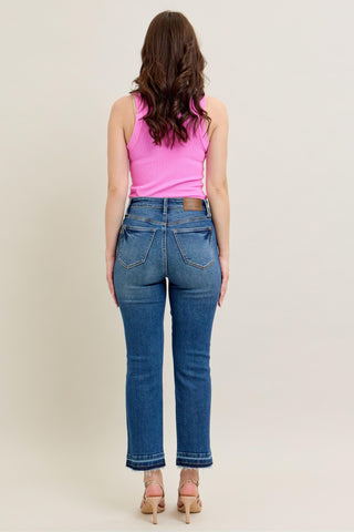 Judy Blue Vintage Wash Release Hem Kick Flare