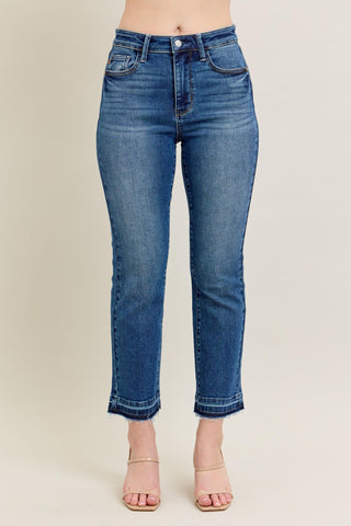 Judy Blue Vintage Wash Release Hem Kick Flare