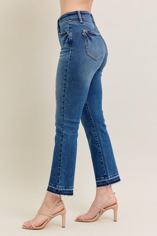 Judy Blue Vintage Wash Release Hem Kick Flare