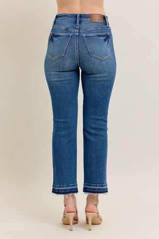 Judy Blue Vintage Wash Release Hem Kick Flare