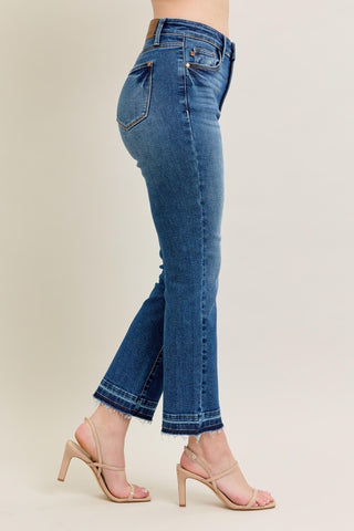 Judy Blue Vintage Wash Release Hem Kick Flare