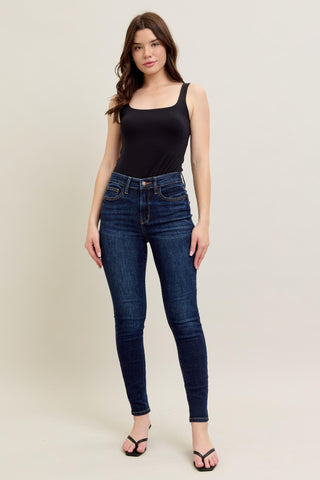 JUDY BLUE HIGH-WAIST SKINNY WITH HANDSANDING