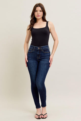 JUDY BLUE HIGH-WAIST SKINNY WITH HANDSANDING