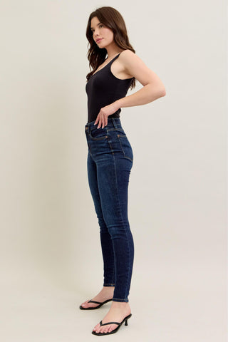 JUDY BLUE HIGH-WAIST SKINNY WITH HANDSANDING