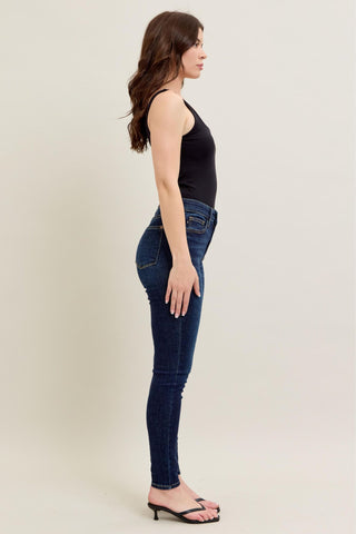 JUDY BLUE HIGH-WAIST SKINNY WITH HANDSANDING