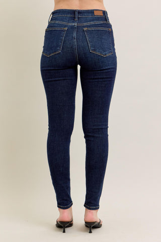 JUDY BLUE HIGH-WAIST SKINNY WITH HANDSANDING