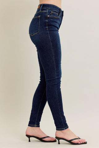 JUDY BLUE HIGH-WAIST SKINNY WITH HANDSANDING