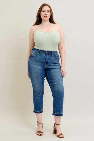 Judy Blue Vintage Wash Release Hem Kick Flare