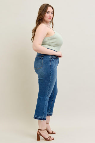 Judy Blue Vintage Wash Release Hem Kick Flare