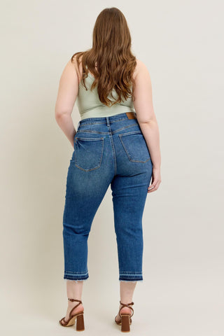 Judy Blue Vintage Wash Release Hem Kick Flare