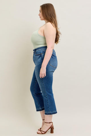 Judy Blue Vintage Wash Release Hem Kick Flare