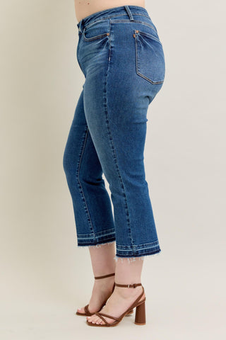 Judy Blue Vintage Wash Release Hem Kick Flare