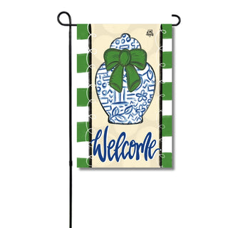 Ginger Jar Garden Glam Flag – Double Sided UV-Printed Vinyl, 12" x 18"