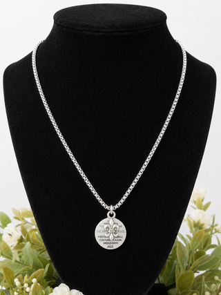 New Orleans Coin & Fleur-de-Lis Charm Necklace