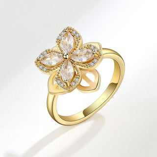 Four Leaf Clover Fidget Spinner Ring