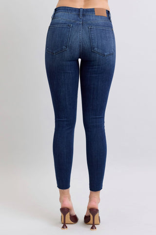 Judy Blue MR Skinny w Raw Hem