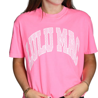 Lulu Mac Polka Dot Neon Pink Comfort Tees