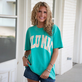 Lulu Mac Striped Adult Island Green Comfort Tees