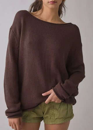 Boat Neck Cozy Sweater