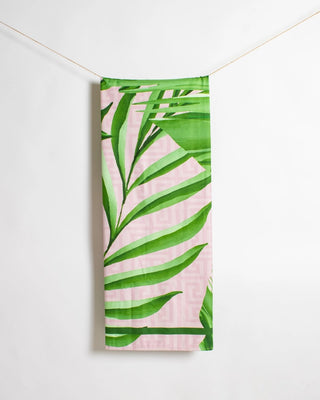 Copacabana Giant Beach Towel – Pink & Green Tropical Oversized Towel