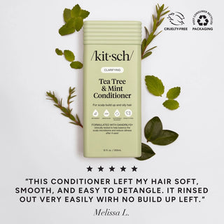 Kitsch Clarifying Tea Tree & Mint Shampoo & Conditioner Combo – 12 fl oz Each