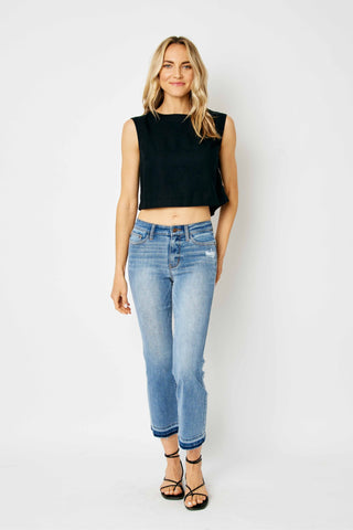 Judy Blue Release Hem Cropped Bootcut