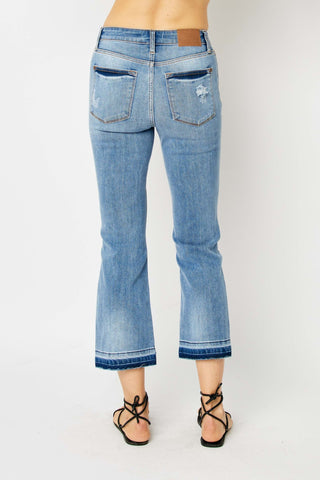 Judy Blue Release Hem Cropped Bootcut