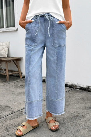 The Easy Days Drawstring Denim Pants