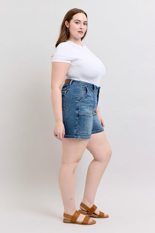 Judy Blue Utility Mid Length Shorts