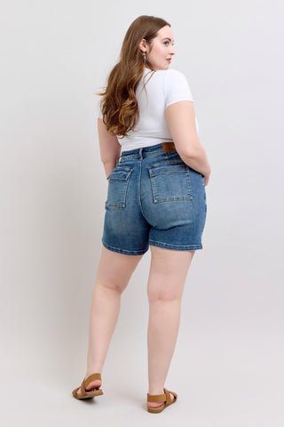 Judy Blue Utility Mid Length Shorts
