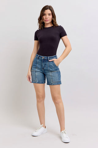 Judy Blue Utility Mid Length Shorts
