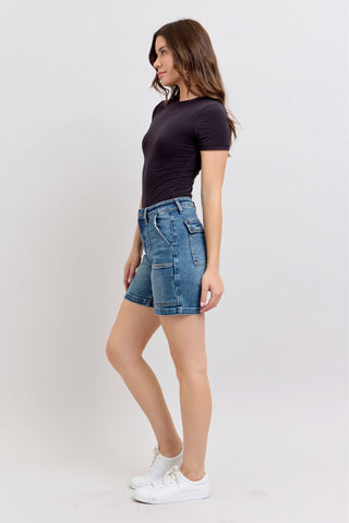Judy Blue Utility Mid Length Shorts
