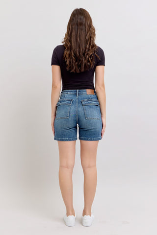 Judy Blue Utility Mid Length Shorts