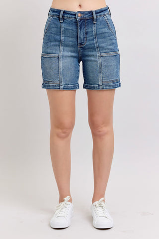 Judy Blue Utility Mid Length Shorts