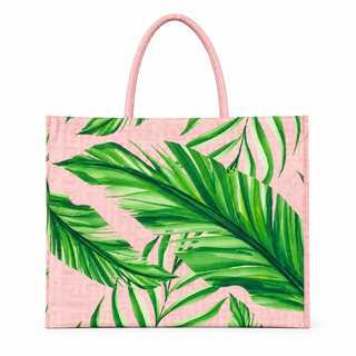 Copacabana Tote – Pink/Green 19x14x7.5