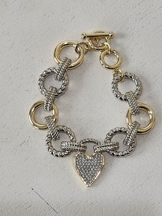 Heart Chain Link Bracelet