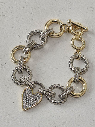Heart Chain Link Bracelet