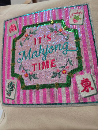 It's Mahjong Time Canvas Tote Bag