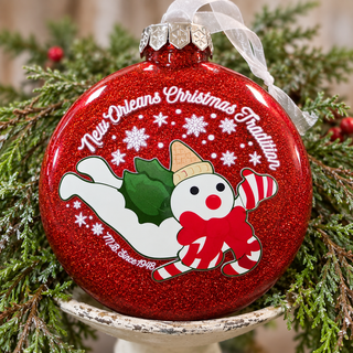 New Orleans Collection Ornament- Snowman (Red)