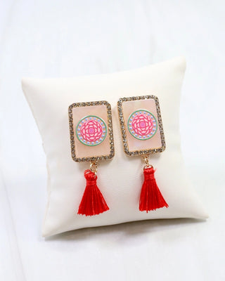 Rack Em Earring – Red