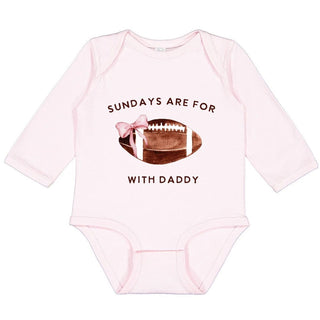 Football with Daddy Long Sleeve Bodysuit