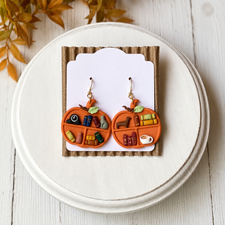Bookish Pumpkin Earrings