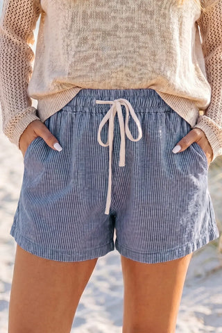 Seabreeze Stripe Denim Shorts
