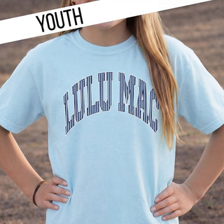 Lulu Mac Youth Stripe Chambray Graphic Tee – Comfort Colors
