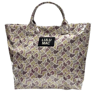 Lulu Mac Light Camo Vinyl Tote Bag – 17x12"