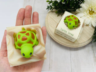 Turtle Handmade Soap Bar For Kids Vegan Cold Process