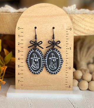 Halloween Ghost Earrings Black Frame