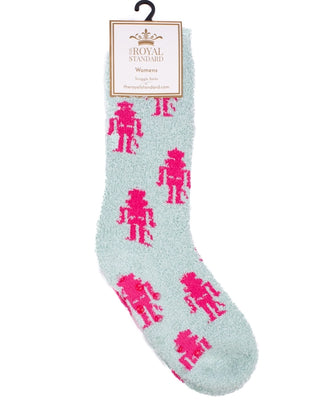 Women's Candy Nutcracker Snuggle Socks Sky/Hot Pink One Size