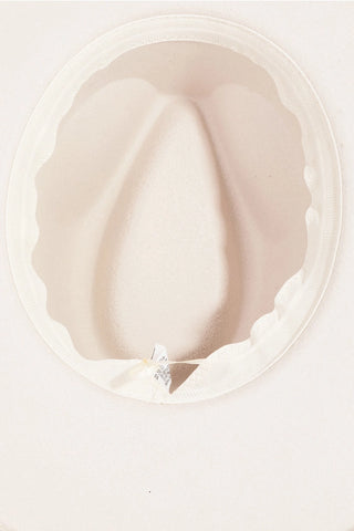 Embroidered Ribbon Bow Fedora Hat