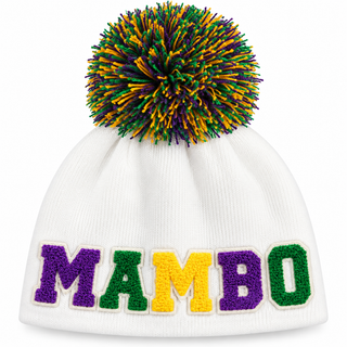 Mardi Gras Chenille Mambo Beanie